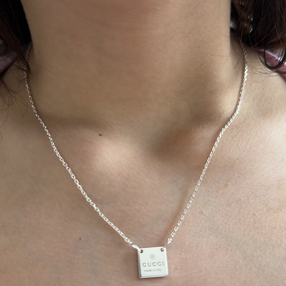 GUCCI 925 silver necklace authentic 100%​